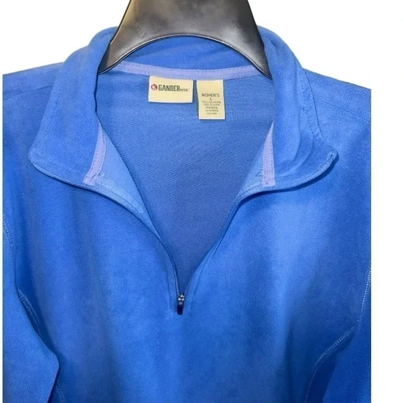 Gander Mountain women’s quarter zip fleece pullover. Periwinkle size L - Picture 3 of 5